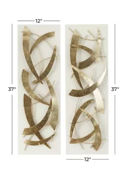 Promo 🎁 Contemporary Metal Wall Decor - Set of 2 by Monroe Lane ⌛ -Monroe Lane Sales Belk 247