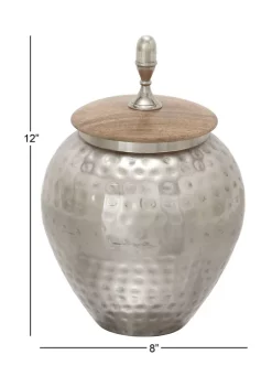 New ⌛ Contemporary Metal Decorative Jars by Monroe Lane 🔔 -Monroe Lane Sales Belk 2477