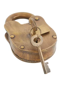 Hot Sale 🤩 Vintage Metal Lock And Key by Monroe Lane ⌛ -Monroe Lane Sales Belk 24785