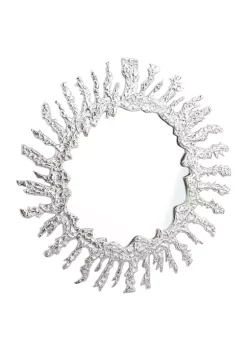 Deals 😍 Contemporary Aluminum Wall Mirror by Monroe Lane 🎁 -Monroe Lane Sales Belk 24854