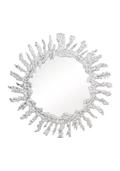 Deals 😍 Contemporary Aluminum Wall Mirror by Monroe Lane 🎁 -Monroe Lane Sales Belk 24856