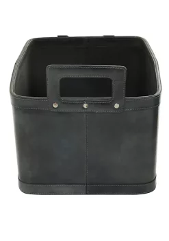 Best reviews of 💯 Modern Leather Storage Basket - Set of 2 by Monroe Lane ❤️ -Monroe Lane Sales Belk 24882