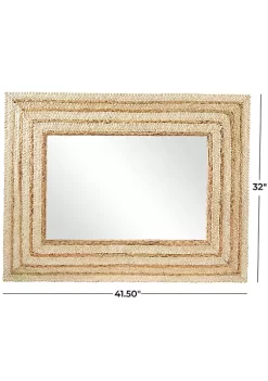 Best Sale 👏 Natural Wood Wall Mirror by Monroe Lane 🔔 -Monroe Lane Sales Belk 24909