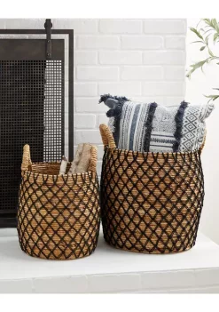 Coupon β¨ Coastal Banana Leaf Storage Basket - Set of 2 by Monroe Lane β¨