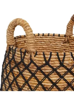 Coupon ✨ Coastal Banana Leaf Storage Basket - Set of 2 by Monroe Lane ✨ -Monroe Lane Sales Belk 24939