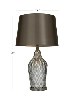 Hot Sale 🔥 Contemporary Linen Table Lamp by Monroe Lane 💯 -Monroe Lane Sales Belk 24976