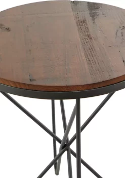 Flash Sale 🔔 Rustic Metal Accent Table by Monroe Lane 🔥 -Monroe Lane Sales Belk 24982