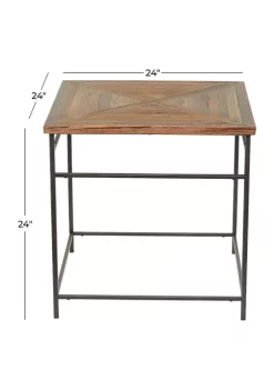 Outlet 🎁 Rustic Metal Accent Table by Monroe Lane 🎉 -Monroe Lane Sales Belk 24993