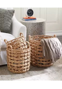 Wholesale 🔔 Coastal Fabric Storage Basket - Set of 3 by Monroe Lane 🌟