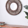 Budget 🔥 Bohemian Wood Wall Mirror by Monroe Lane 🎉
