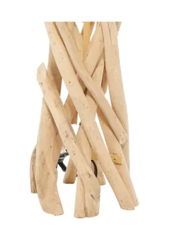 Cheapest 👍 Rustic Wood Table Lamp by Monroe Lane ✨ -Monroe Lane Sales Belk 25042