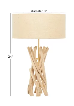 Cheapest 👍 Rustic Wood Table Lamp by Monroe Lane ✨ -Monroe Lane Sales Belk 25043