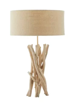 Cheapest 👍 Rustic Wood Table Lamp by Monroe Lane ✨ -Monroe Lane Sales Belk 25044