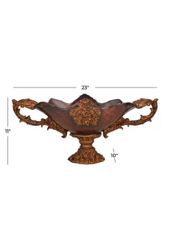 Buy 🎉 Traditional Polystone Decorative Bowl by Monroe Lane 👍 -Monroe Lane Sales Belk 25055