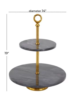 Coupon ✔️ Glam Marble Tiered Server by Monroe Lane 💯 -Monroe Lane Sales Belk 25084