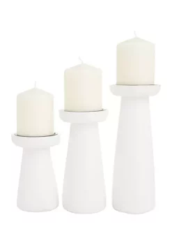 Best deal 🛒 Modern Mango Wood Candle Holder - Set of 3 by Monroe Lane 😉