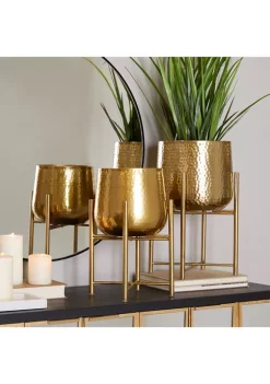 Wholesale ✨ Modern Metal Planter - Set of 2 by Monroe Lane 👏 -Monroe Lane Sales Belk 25104