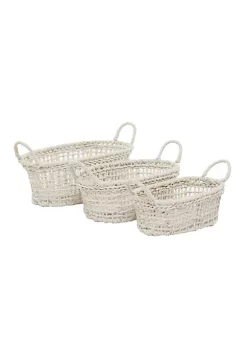 Coupon 🔥 Bohemian Cotton Storage Basket - Set of 3 by Monroe Lane 🌟 -Monroe Lane Sales Belk 25127