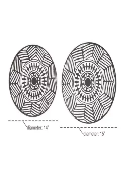 Promo ⭐ Ceramic Eclectic Wall Decor - Set of 2 by Monroe Lane ⌛ 8 Promo ⭐ Ceramic Eclectic Wall Decor - Set of 2 by Monroe Lane ⌛ -Monroe Lane Sales Belk 25161