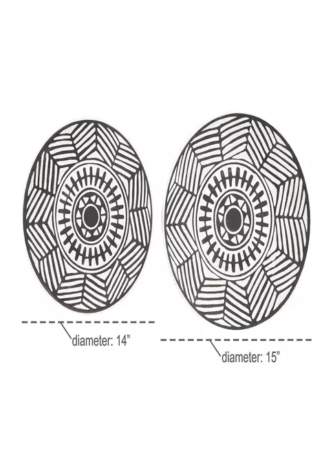 Promo ⭐ Ceramic Eclectic Wall Decor - Set of 2 by Monroe Lane ⌛ 4 Promo ⭐ Ceramic Eclectic Wall Decor - Set of 2 by Monroe Lane ⌛ - Image 4