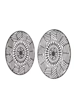 Promo ⭐ Ceramic Eclectic Wall Decor - Set of 2 by Monroe Lane ⌛ 9 Promo ⭐ Ceramic Eclectic Wall Decor - Set of 2 by Monroe Lane ⌛ -Monroe Lane Sales Belk 25162