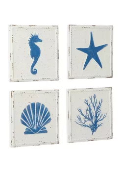 Best reviews of ✨ Coastal Metal Wall Decor - Set of 4 by Monroe Lane 😍 -Monroe Lane Sales Belk 2521