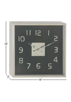 Outlet 🔥 Stainless Steel Wall Clock by Monroe Lane 👏 -Monroe Lane Sales Belk 25216