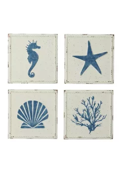 Best reviews of ✨ Coastal Metal Wall Decor - Set of 4 by Monroe Lane 😍 -Monroe Lane Sales Belk 2522