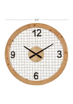 New 🎉 Farmhouse Wood Wall Clock by Monroe Lane 😀 -Monroe Lane Sales Belk 25221