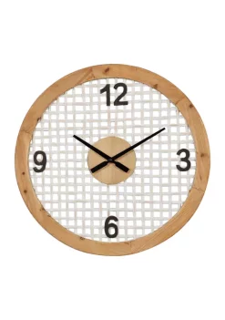 New 🎉 Farmhouse Wood Wall Clock by Monroe Lane 😀 -Monroe Lane Sales Belk 25223
