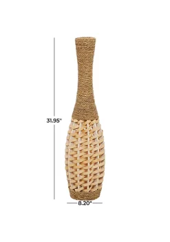 Wholesale 🔥 Bohemian Seagrass Vase by Monroe Lane 👏 -Monroe Lane Sales Belk 25226