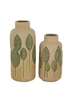 Buy 😀 Coastal Ceramic Vase - Set of 2 by Monroe Lane 🧨 -Monroe Lane Sales Belk 25231