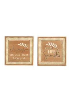 Budget ⭐ Farmhouse Wood Wall Decor - Set of 2 by Monroe Lane 👍