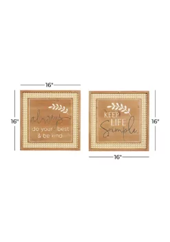 Budget ⭐ Farmhouse Wood Wall Decor - Set of 2 by Monroe Lane 👍 -Monroe Lane Sales Belk 25256