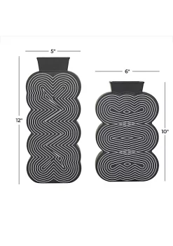 Wholesale 💯 Contemporary Ceramic Vase - Set of 2 by Monroe Lane 🛒 -Monroe Lane Sales Belk 25286