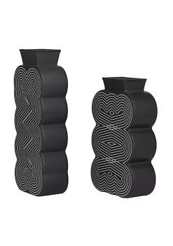 Wholesale 💯 Contemporary Ceramic Vase - Set of 2 by Monroe Lane 🛒 -Monroe Lane Sales Belk 25287