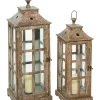 Top 10 🧨 Rustic Wood Candle Lantern - Set of 2 by Monroe Lane 🛒