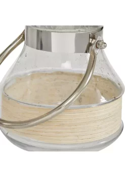 Budget 🥰 Contemporary Glass Lantern by Monroe Lane 👍 -Monroe Lane Sales Belk 25437