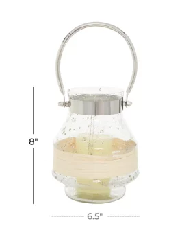 Budget 🥰 Contemporary Glass Lantern by Monroe Lane 👍 -Monroe Lane Sales Belk 25439