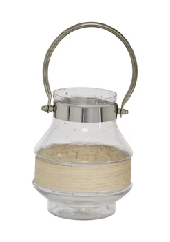 Budget 🥰 Contemporary Glass Lantern by Monroe Lane 👍 -Monroe Lane Sales Belk 25440