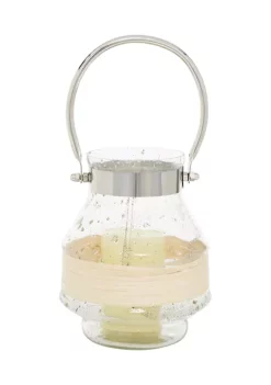 Budget 🥰 Contemporary Glass Lantern by Monroe Lane 👍 -Monroe Lane Sales Belk 25441