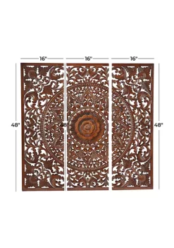 Hot Sale 🎁 Bohemian Wood Wall Decor - Set of 3 by Monroe Lane 😍 -Monroe Lane Sales Belk 25549
