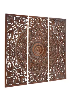 Hot Sale 🎁 Bohemian Wood Wall Decor - Set of 3 by Monroe Lane 😍 -Monroe Lane Sales Belk 25550