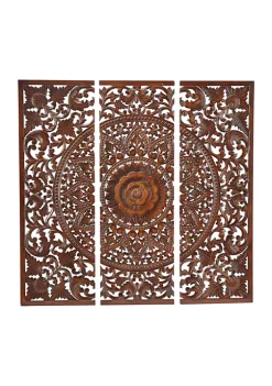 Hot Sale 🎁 Bohemian Wood Wall Decor - Set of 3 by Monroe Lane 😍 -Monroe Lane Sales Belk 25551