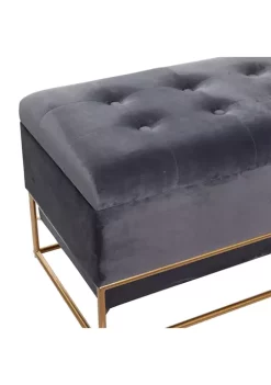 Promo 🧨 Glam Metal Storage Bench by Monroe Lane ⭐ -Monroe Lane Sales Belk 25578
