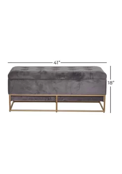 Promo 🧨 Glam Metal Storage Bench by Monroe Lane ⭐ -Monroe Lane Sales Belk 25579