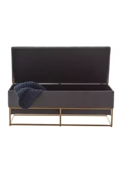 Promo 🧨 Glam Metal Storage Bench by Monroe Lane ⭐ -Monroe Lane Sales Belk 25580