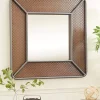 Deals 🧨 Industrial Wood Wall Mirror by Monroe Lane 🌟