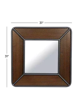 Deals 🧨 Industrial Wood Wall Mirror by Monroe Lane 🌟 -Monroe Lane Sales Belk 25585