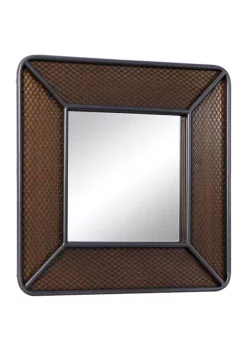 Deals 🧨 Industrial Wood Wall Mirror by Monroe Lane 🌟 -Monroe Lane Sales Belk 25586